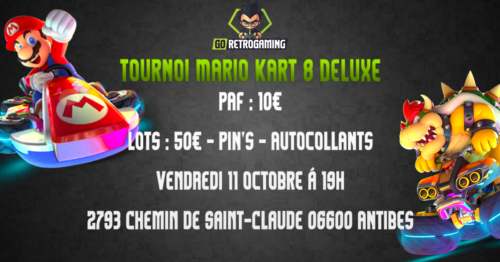 Tournoi Mario Kart 8 Deluxe - GoRetroGaming