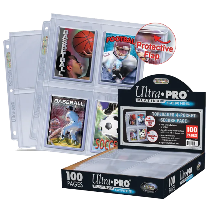 Feuille classeurs ultra pro toploader 4 cases - GoRetroGaming